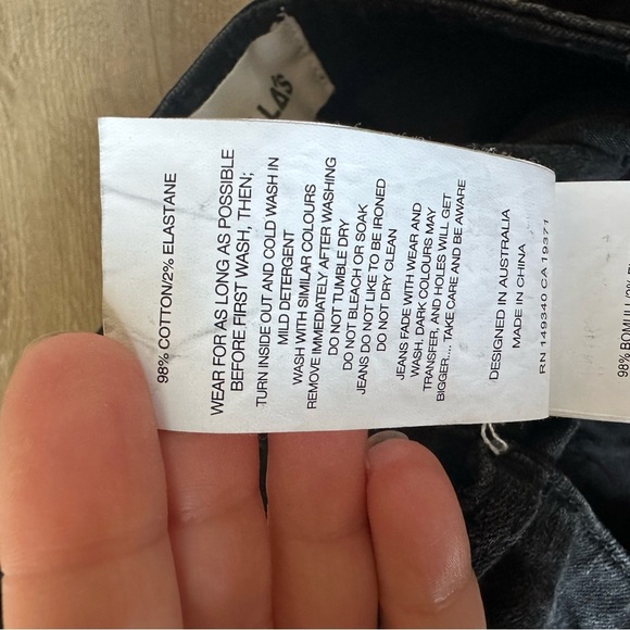 Rolla’s Eastcoast Boot High Rise Boot Black Jeans Sz 27 - Picture 8 of 8